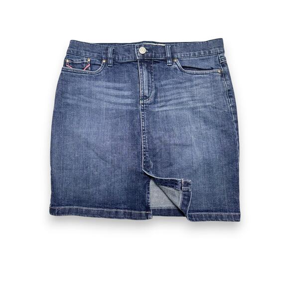 Y2K Old Navy Ultra Low Waist Blue Jean Skirt Size 6 - Picture 5 of 10